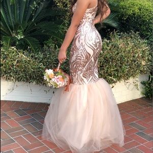 FORMAL ROSE GOLD DRESS